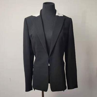 China Blazer 100% formal magro preto do poliéster para as mulheres S - XL disponível à venda