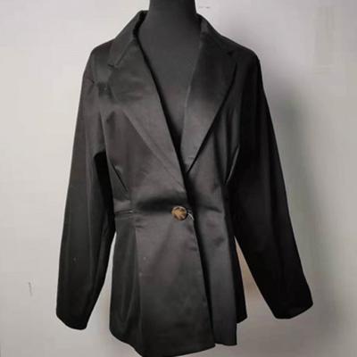 China Las chaquetas casuales de las mujeres del satén sin cruzar para la primavera y el otoño en venta