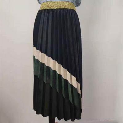 China Anti Static Ladies Elegant Dresses , Breathable Black Chiffon Pleated Skirt for sale