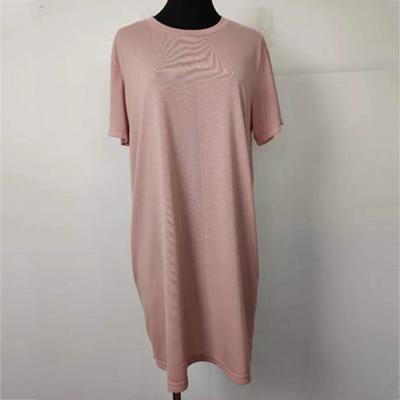 China Short Sleeves Ladies Fashion Wear , Loose Fit Casual Long Tee Shirt Dresses for sale