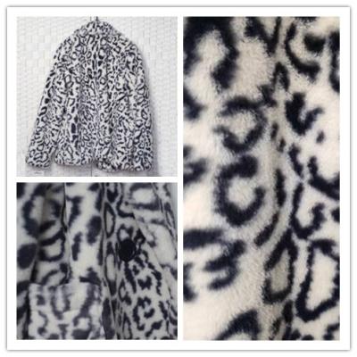 China Leopard Print Cropped Faux Fur Jacket S - XL Optional For Young Ladies for sale
