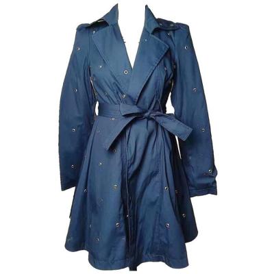China Azuis marinhos de pouco peso da jaqueta ocasional 50%Cotton 50%Polyester das mulheres à venda