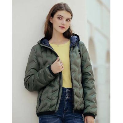 China Fluorescent Green Sustainable Padded Down Jacket 100% Polyester Fiber for sale