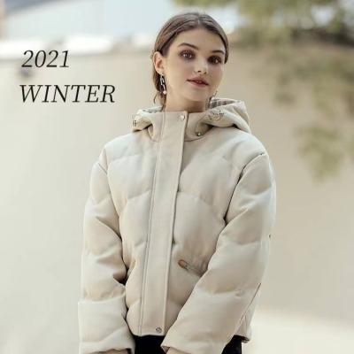 China Women Sustainable Padded Down Jacket 100% Polyester Digital Print for sale