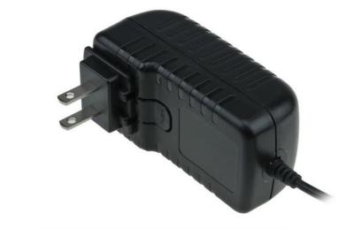 China Black 12v Power Adapter For Webcam Led Strips Pinter , 100mvp Ripple Noise for sale