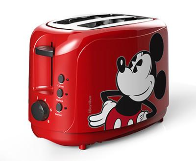 China Cartoon Pattern Two Slice Long Slot Wide Toaster 6 Time Setting for sale