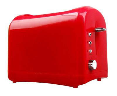 China Anti Slip Feet Red Long Slot Toaster 2 Slice Bread Centering Function for sale