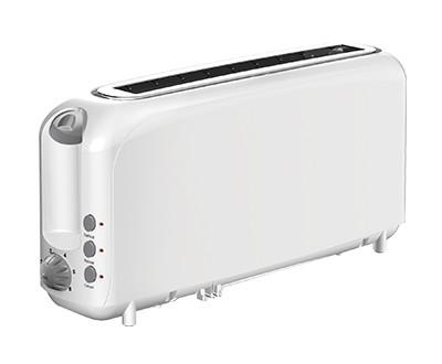 China Reheat Function Toasters 4 Slice Long Slot Toaster White For Kitchen for sale