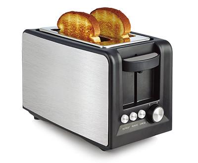 China Home Appliances Bread Centering Chrome Toaster 2 Slice Wide Slot for sale