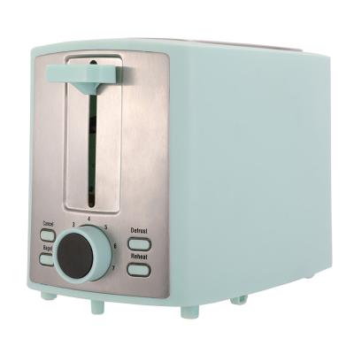China 220V~240V toaster steel Retro Style Aesthetic 2 Slice Toaster Pastel Green for household appliances toaster price good for sale