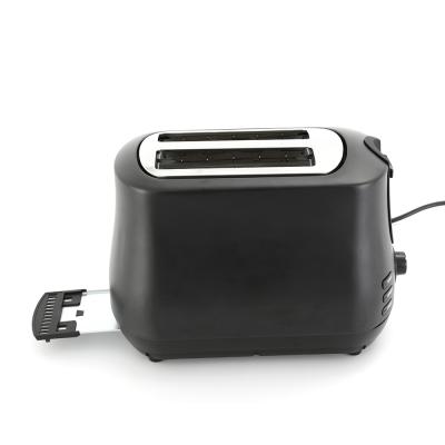 Chine Black Wide Slot 2 Slice Toaster  with Pop Up Reheat Defrost Functions 6-Shade Control  toaster machine à vendre