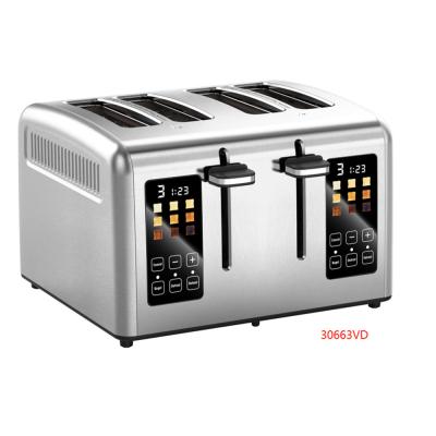 China Color Display Touch Screen Kitchenaid Stainless Steel Toaster 1750W for sale