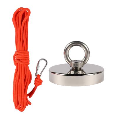 China High Strength Nylon Magnet Fishing Rope 65ft 6mm With Carabiner for sale