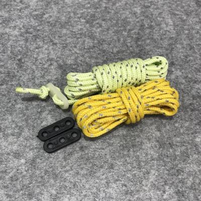 China 5mm*15M Reflective Fluorescent Guy Ropes Camping Paracord for sale