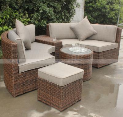 China Patio Furniture Sofa with Low Armrest and Upholstered Fabric for sale
