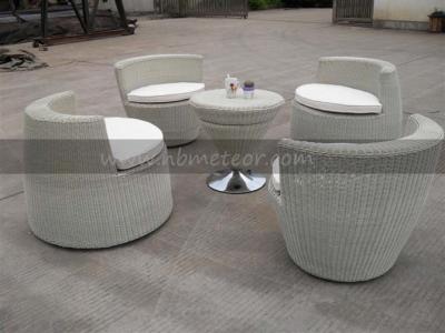 China High Durability Rattan Sofa Suitable for Large Spaces with Wooden Legs for sale