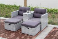 Quality Outdoor Wicker Table Chair Set with 8*1.1MM Pe Rattan for sale