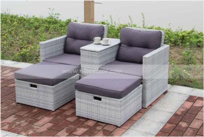 China Outdoor Wicker Table Chair Set with 8*1.1MM Pe Rattan for sale