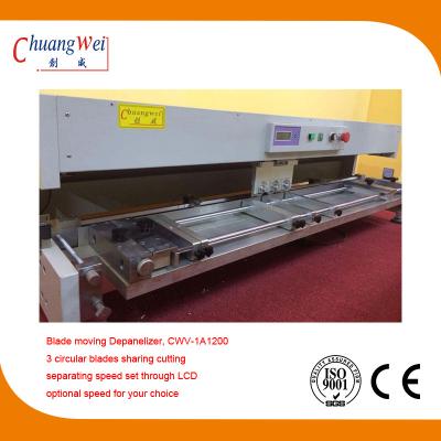 China LCD Display Automatic Glass Cutting Machine 3 Circular Blades for sale