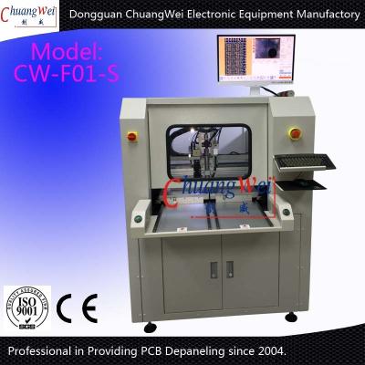 China Máquina de roteamento do sistema PWB do PWB Depaneling de 2 tabelas para o PWB de 0,3 - 3,5 milímetros densamente à venda
