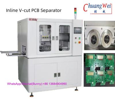 China Operación de la pantalla táctil de la máquina del separador del PWB del V-corte que corta la velocidad 300-500/S en venta