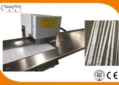 China Pizza Wheel Motorized V-Cut LED PCB Depanel Machine With Two Round Blades for sale