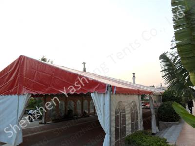 China Uv Resistant 8 By 21 Backyard Big Outdoor Party Tent White Mixed Red Color for sale