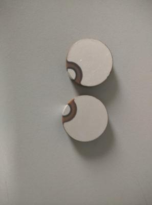 China 20x5.47mm P8 Piezo Ceramic Plate Positive and Negative Electrodes on the same Surface for sale