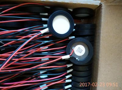 China Atomizing Piezo Ceramic Transducer with wires and rubber , Ø16mm Ø20mm Ø25mm Ø30mm 1.7M and 2.4M for sale