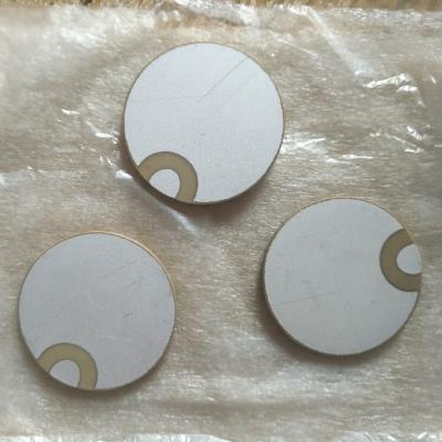 China 30x2mm Curl Edge Piezo Ceramic Element Positive / Negative In One Side for sale