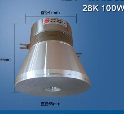 China High Power Ceramic Ultrasonic Cleaning Transducer 100W 28K CE Approval for sale