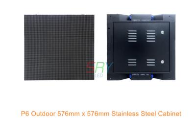 China prenda impermeable a todo color al aire libre IP65 del frente del gabinete del acero LED del alquiler HD de la pantalla LED de 6m m en venta