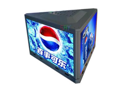 China Three Sides Outdoor P3.91 Taxi Top Roof Advertising Led Sign 1000mm x 500mm Per Side for sale