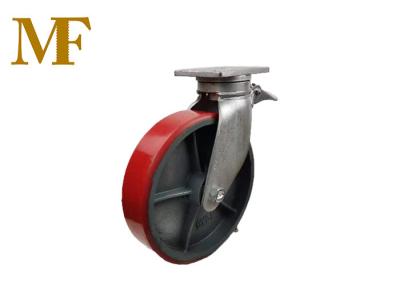 中国 鋳鉄の中心の車輪のポリウレタンの型が付いている極度の義務の足場の足車 販売のため