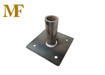 China Fixed Galvanized Pipe Post Universal Steel Scaffold Base Plate 150*150*5mm for sale
