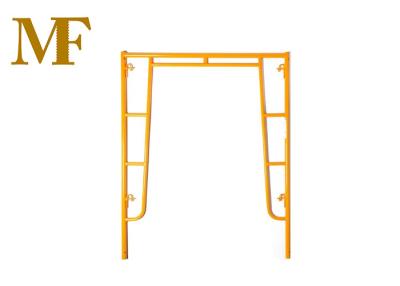 Chine Étape mobile Q235 portail de l'échafaudage H de construction jaune résistante de cadre à vendre