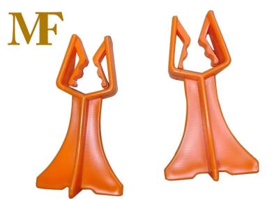 China Silla de plástico de trabajo pesado espaciadores de rebar color naranja espesor de 40 mm en venta