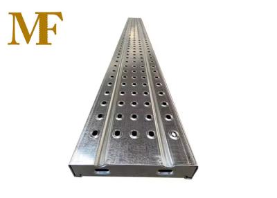 China Gerüst aus Stahlplatte Galvanisiertes Metall Stahl Gerüst Planken Metall Gerüstbrett zu verkaufen