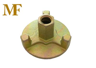 China Aluminium Formwork System Accessories 16MM Golden Color Tie Rod Wing Nuts for sale