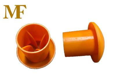 China Orange Mushroom Rebar Safety Caps Protect Worker from Injury 17g/pcs Weight for sale