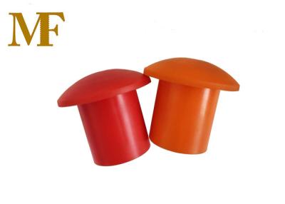 中国 安全鉄筋の帽子8mm - 32mmのオレンジの鉄筋の帽子のプラスチックきのこの糸の帽子 販売のため