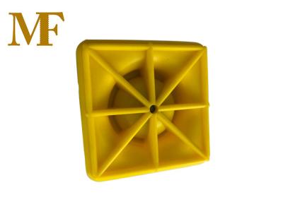 China Yellow Square Top Rebar Protection Caps For Construction for sale