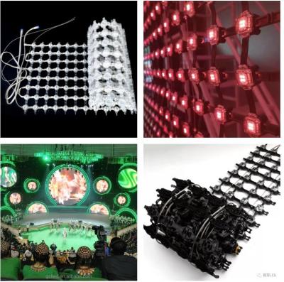 China Outdoor Flexible LED Mesh Curtain P50mm IP66 9000Hz Refresh Rate for sale