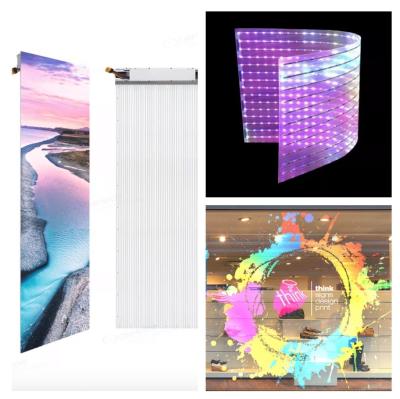 China High Brightness P4 - 8mm LED Mesh Screen Outdoor Film Type Self Adhesive for sale