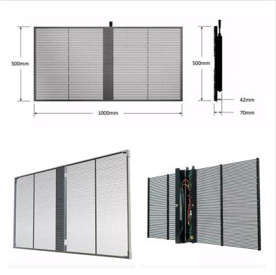 China Glass Window Outdoor LED Mesh Display High Brightness DIP P10.4mm for sale