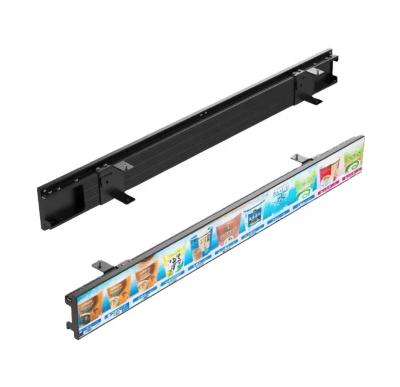 China P1.5mm LED Shelf Display Ultra Thin LED Monitor 1200X60X20mm Waterproof for sale
