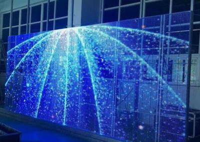 Китай Ultra Thin Lightweight Outdoor Transparent LED Screen For Glass Curtain Wall Usage продается