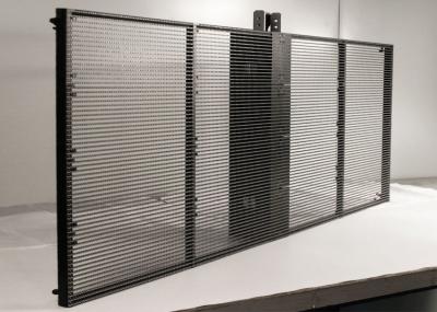 China Exhibición llevada transparente Ip65 de la pared de cristal 160 grados con el pixel de 3 x de 8m m en venta