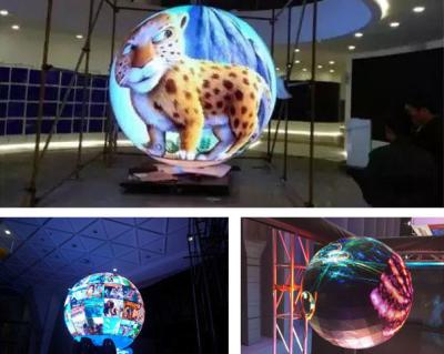 Китай Дисплей приведенный сферы полного цвета внешний, видео- шарик приведенный с диаметром 1 метр продается