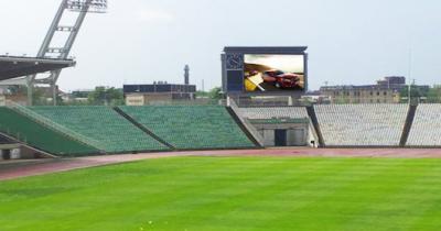 China Hungary Stadium LED Outdoor High Brightness Advertising Billboard 6000 nits for sale